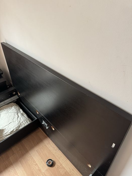 Cama ikea malm com duas gavetas