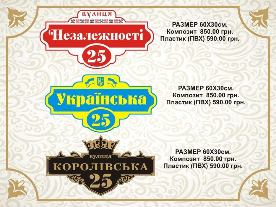 Адресна табличка. Табличка на дом. Табличка на будинок.