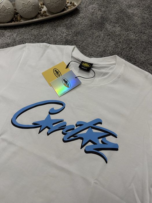 T-shirt Corteiz “Blue Logo” White