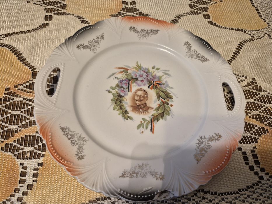 Talerz porcelanowy wizerunek cesarza Wilhelma II