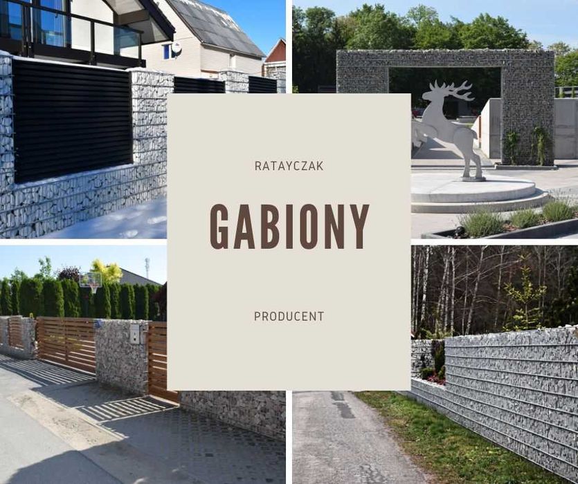 Gabion Gabiony Ogrodzenie Kosz kamienny Przęsło gabionowe 1,80m