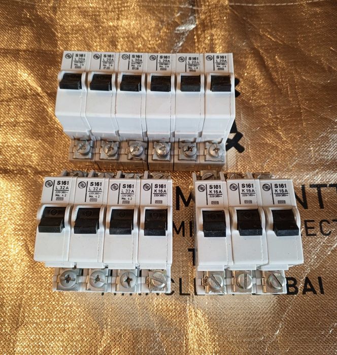 13 szt wyłaczniki nadprądowe - Fael S161 K16 A ,L20A ,L32A