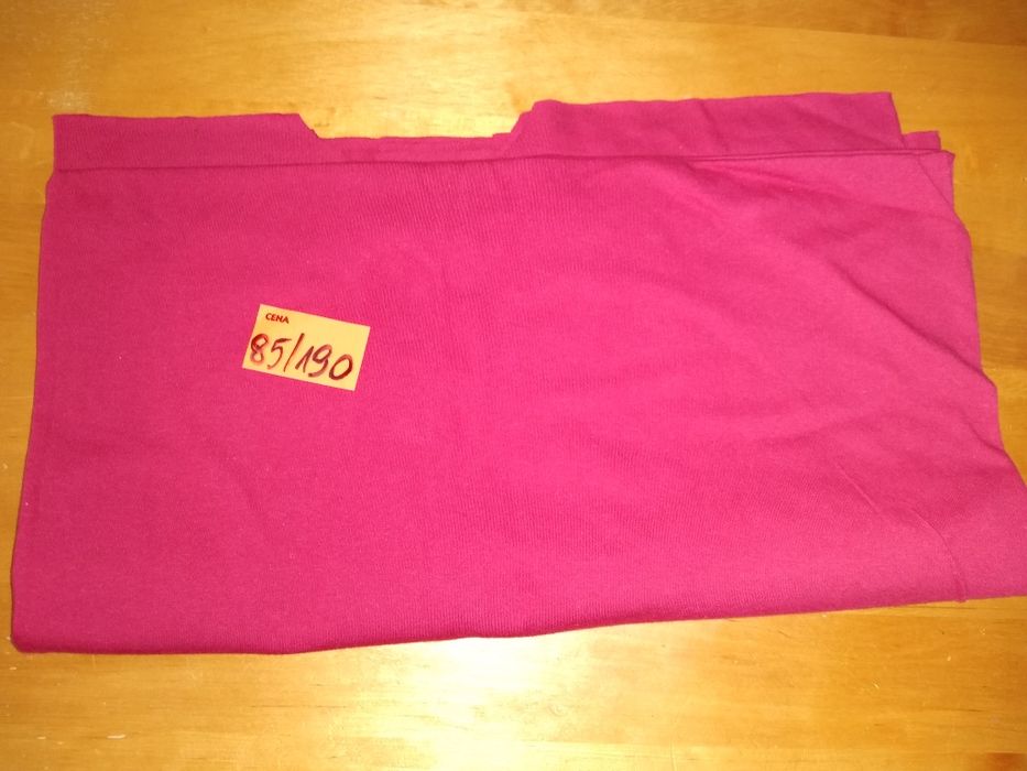 Kupon tkanina materiał single jersey 85 x 190 cm ciemny czerwony