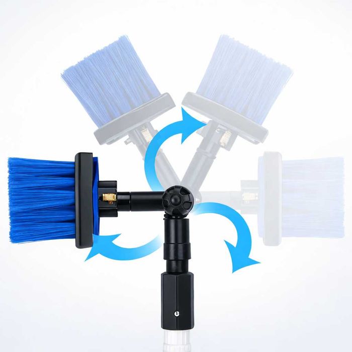 Телескопічна миюча щітка для вікон та сонячних панелей (10м, 500 мм)