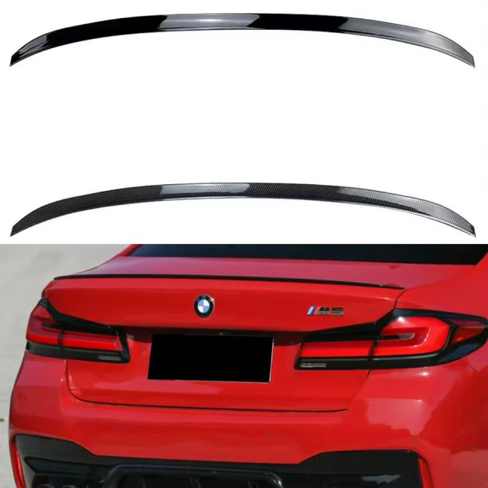 Спойлер багажника BMW G30 2017-2023 сабля M стиль черный глянец