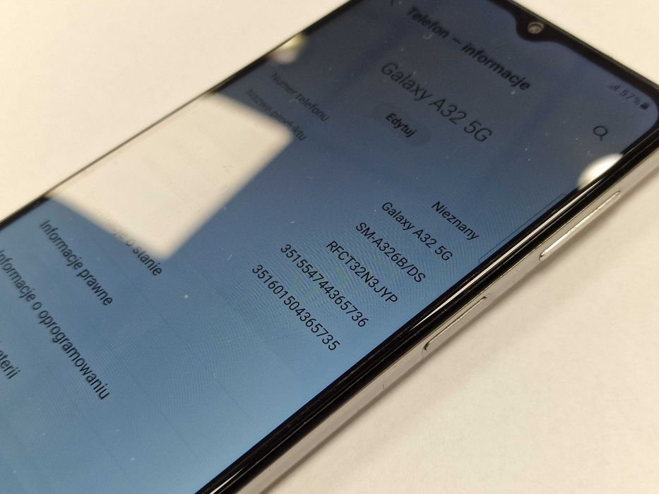 Samsung Galaxy A32 5G Dual SIM/ 4GB/ 64GB/ White/ wadliwy wyświetlacz