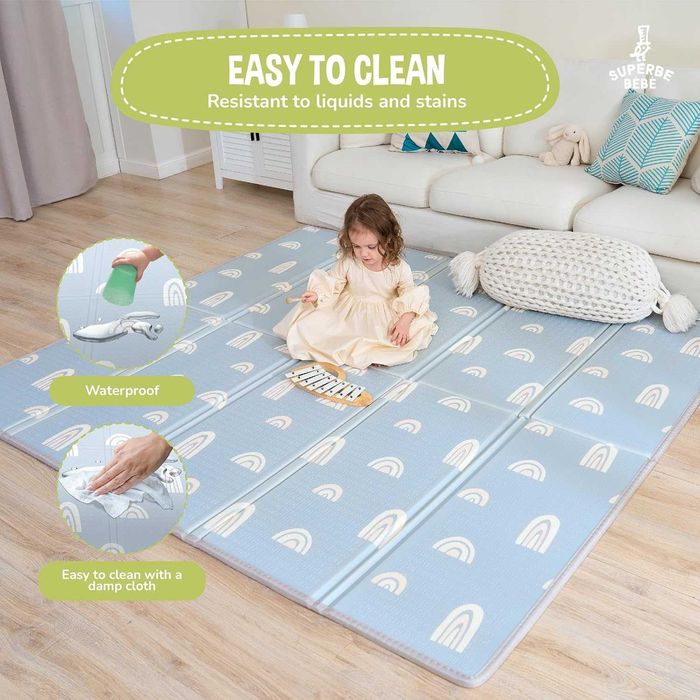 Składana, dwustronna, piankowa, wodoodporna mata - 200x180x1,5cm  O163