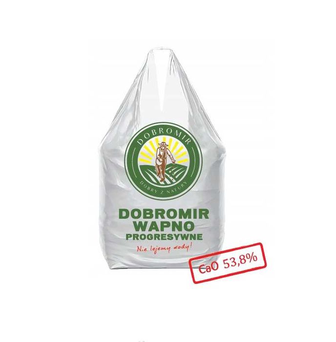 Wapno progresywne granulowane BIG BAG 600KG DOBROMIR Odkwasza na Pole