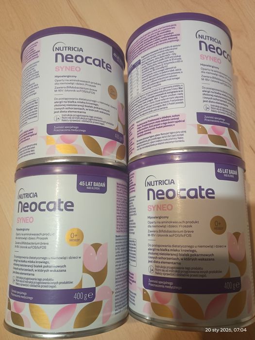 Mleko neocate syneo 4 puszki wysyłka