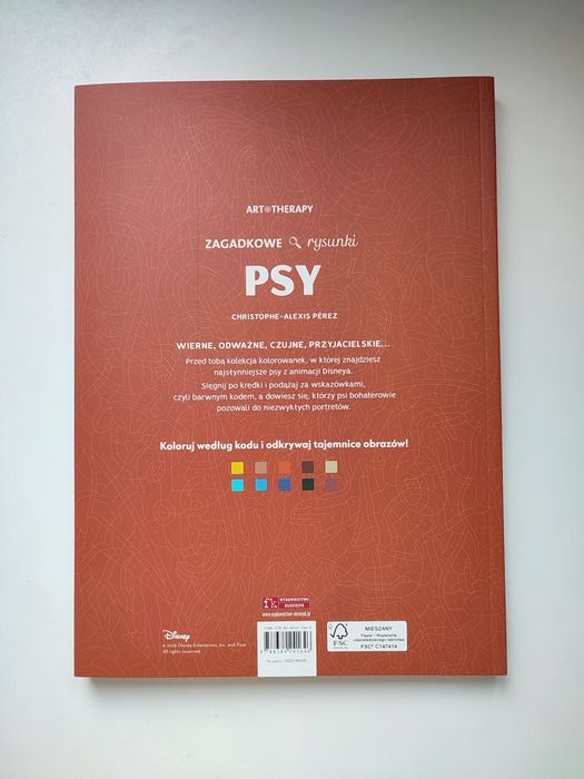 Kolorowanka antystresowa art therapy Disney - Psy