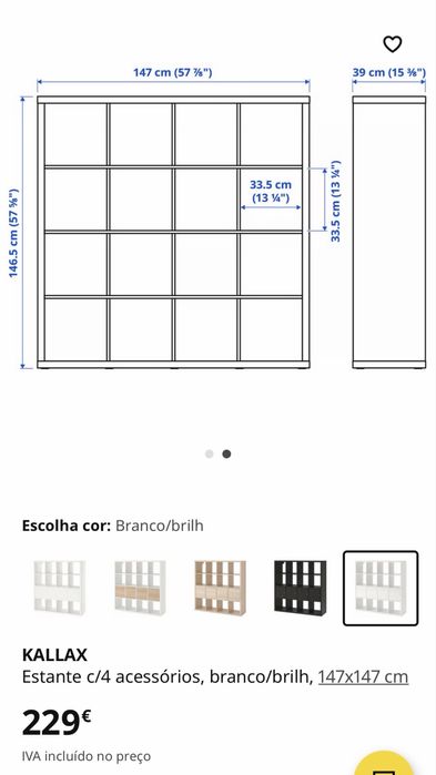 Estante ikea 4x4 com gavetas