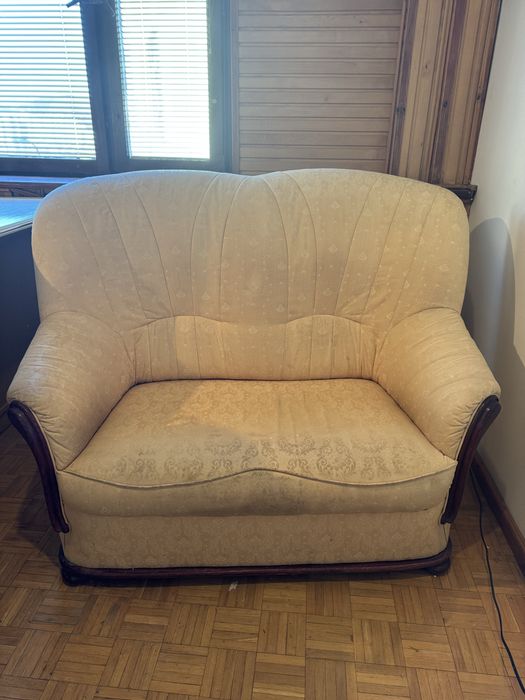zestaw mebli kanapa, mała sofa i fotel