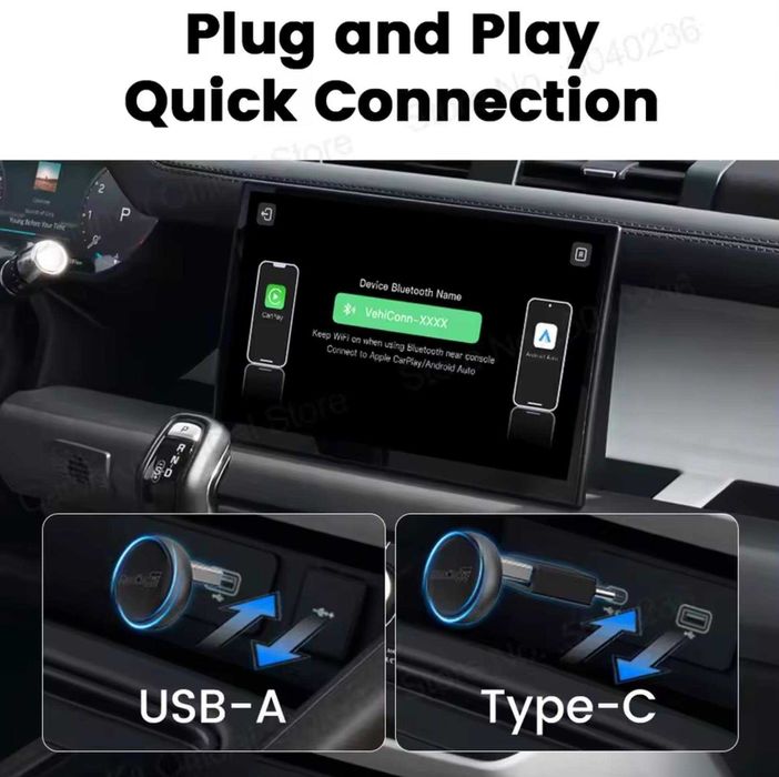 Carlinkit Mini Ultra 3 2AIR - Адаптер беспроводного CarPlay/Android