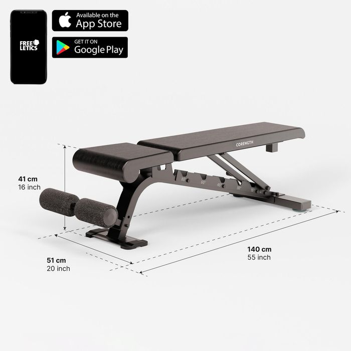 Banco de Musculação Inclinável e Declinável Resistência 300 kg