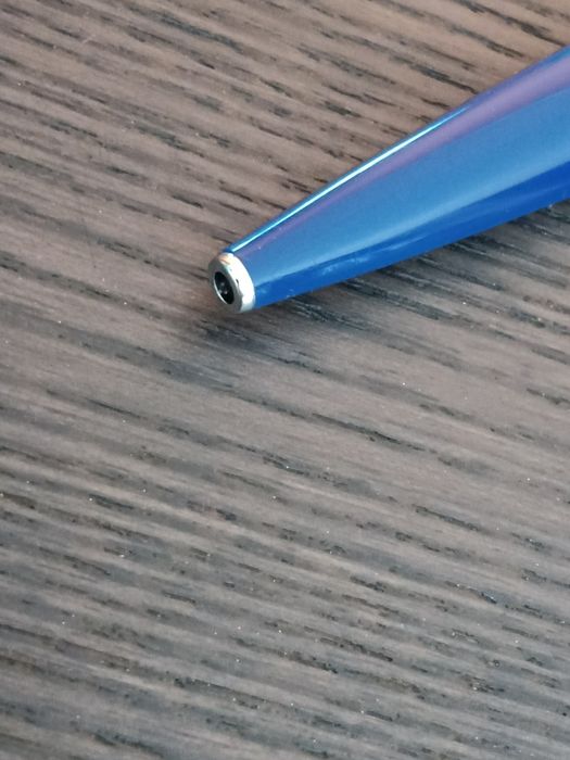 Caneta Esferográfica Dupont azul e prateada