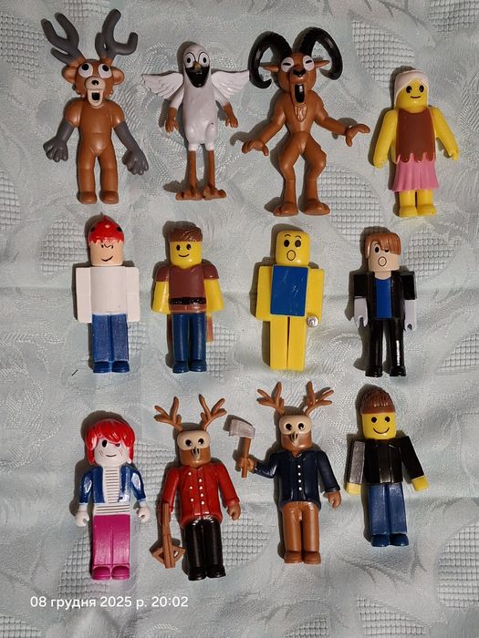 Набор фигурок 12 шт 99 ночей в лесу роблокс олень сова баран диномалыш