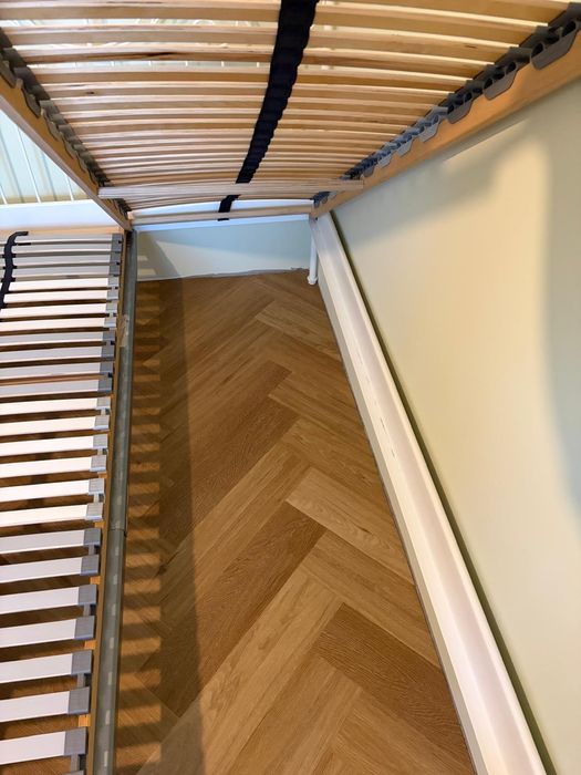 IKEA LEIRVIK ze stelażem LEIRSUND, 140x200cm