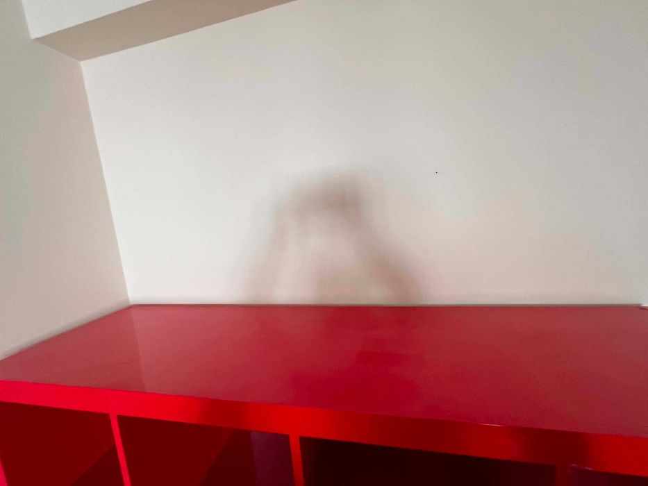 Estante IKEA Kallax 4x4 Vermelho Brilho + 4 Gavetas/Caixas