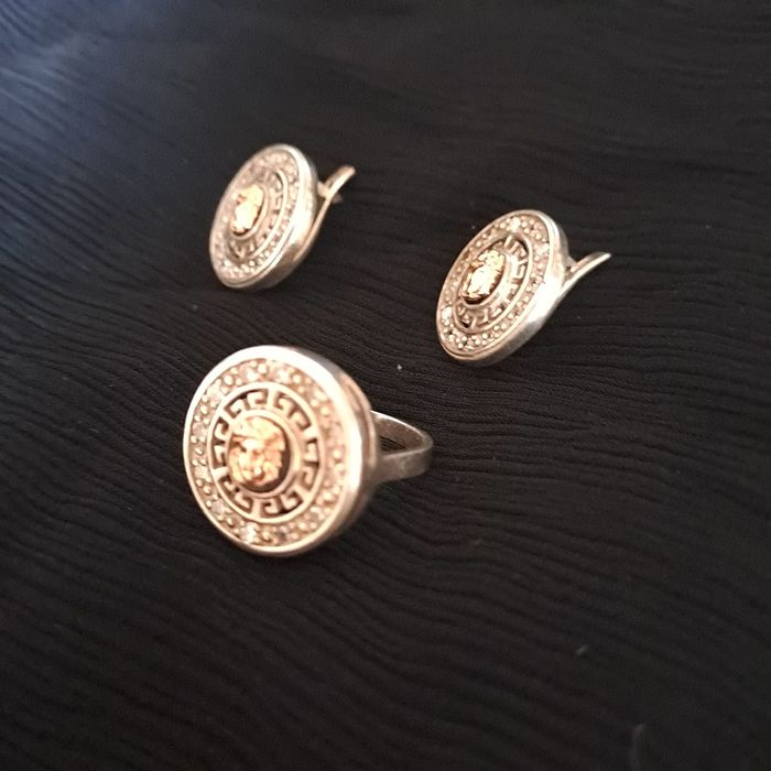 Сережки та каблучка срібні