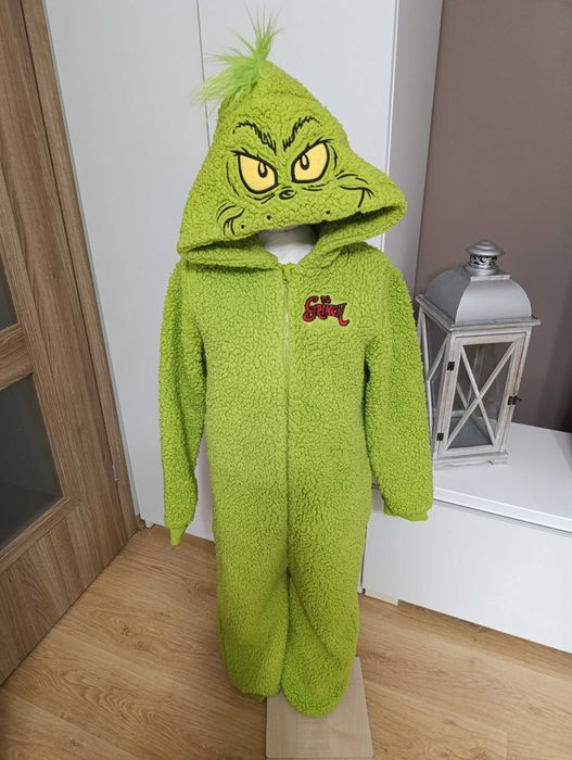 Strój karnawałowy GRINCH GRINCZ przebranie MIKOŁAJ święta 140/146 (375