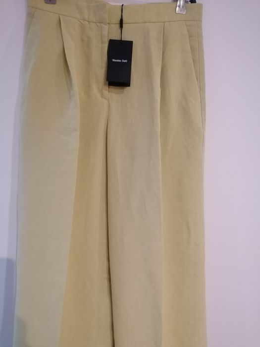 Spodnie garniturowe lniane massimo dutii