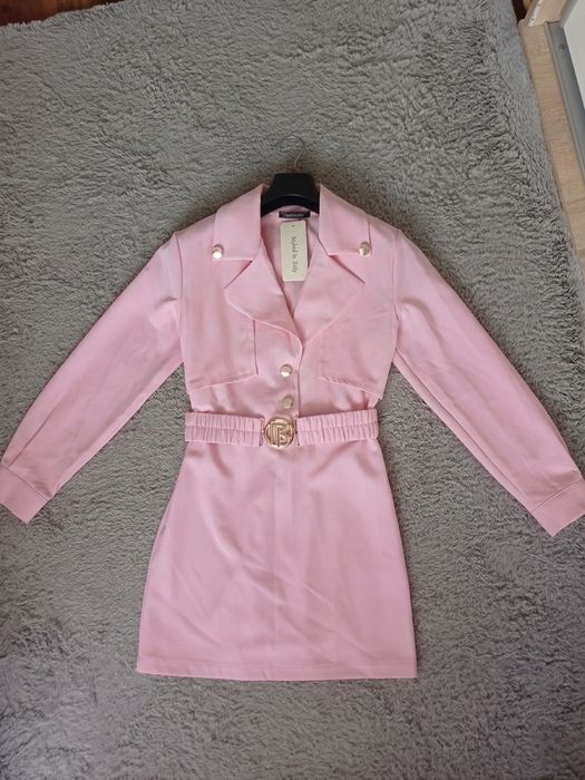 Kombinezon pudrowy róż