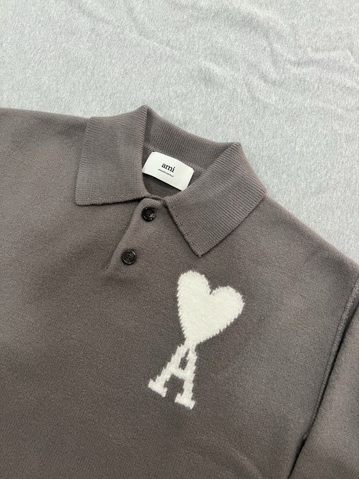 Ami Paris Polo Wool Sweater Beige (M/L)