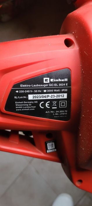 Soprador, aspirador e triturador Einhell437280611920128001