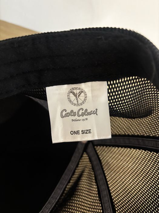 Carlo Colucci Milano 1978 Black Logo Cap One Size czarna czapka z siatką