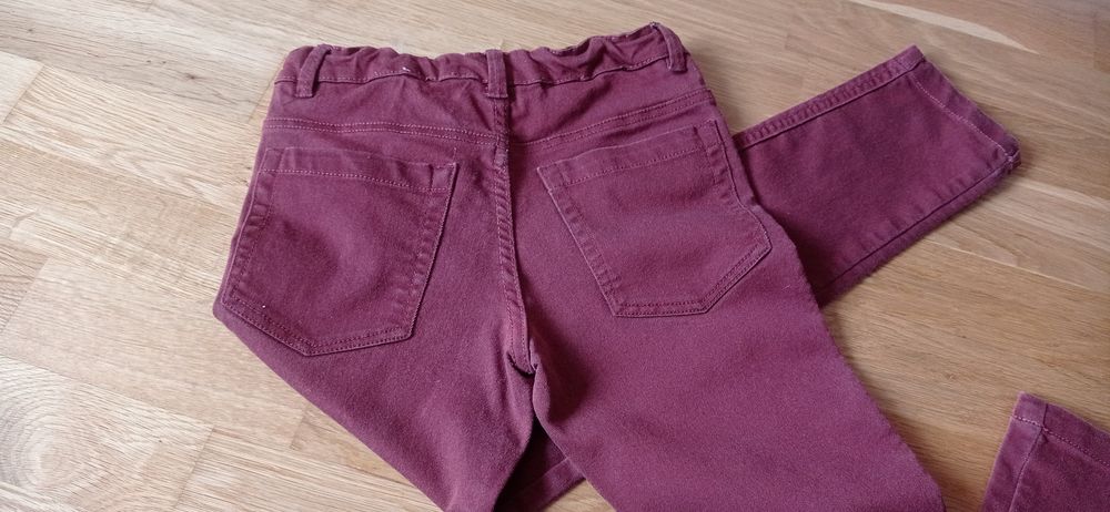 R Pop brązowe spodnie jeansowe r.140
