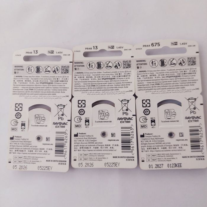 Батарейки для слуховых аппаратов