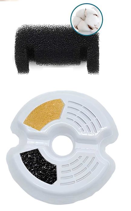 Fontanna Poidło dla Kota 2L Cicha Filtr+Zasilacz Czarna