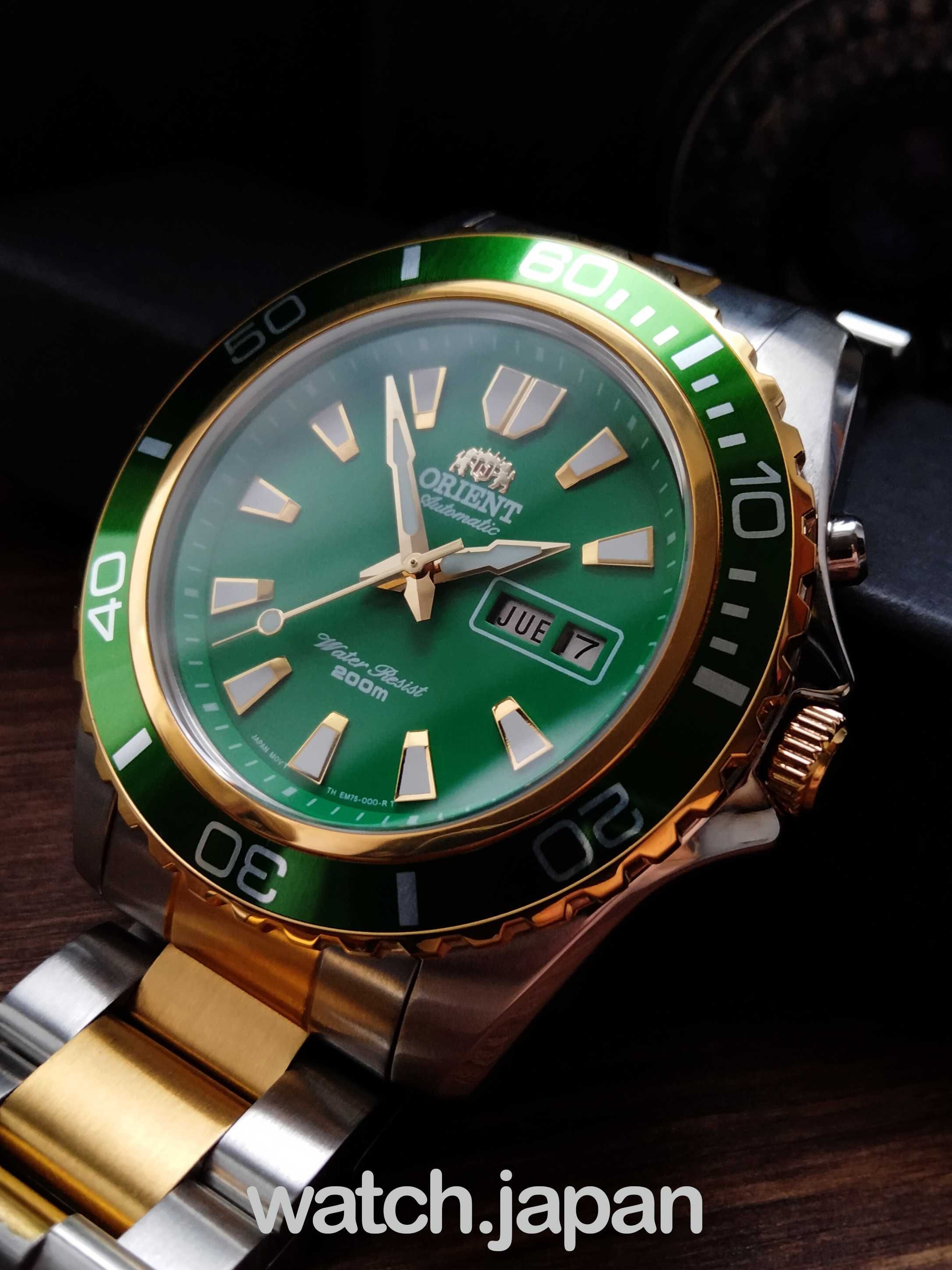 Orient Mako XL Gold Green 4