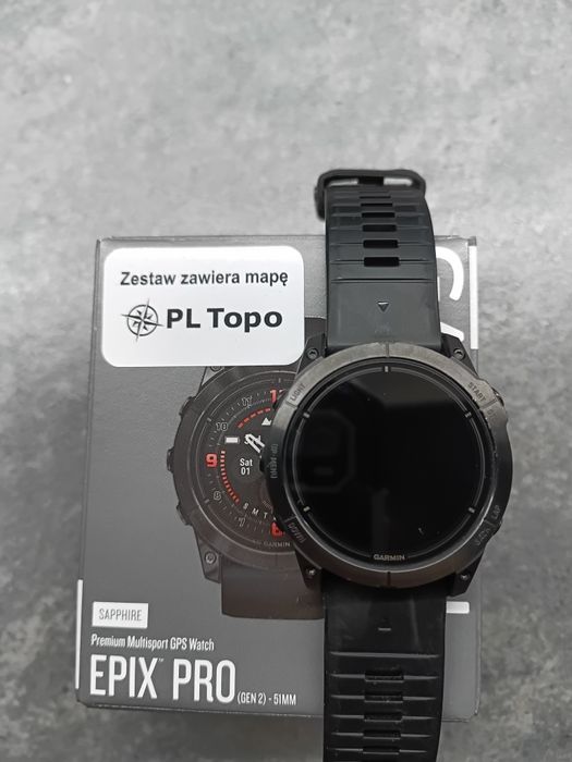 Garmin Epix Pro gen 2 51mm Saphire Carbon Grey DLC Titanium Mapy