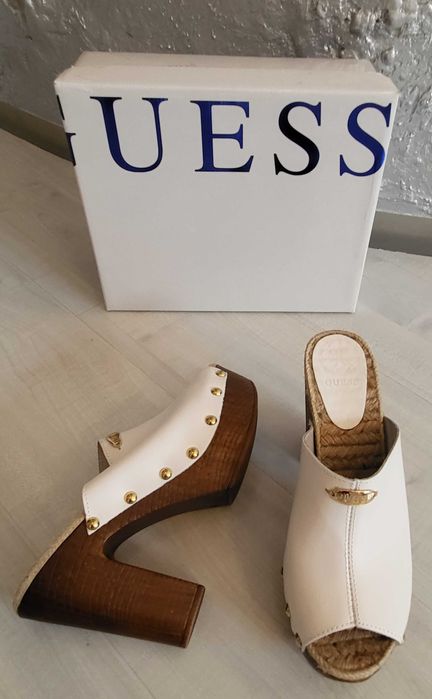 Guess drewniaczki skóra roz 41