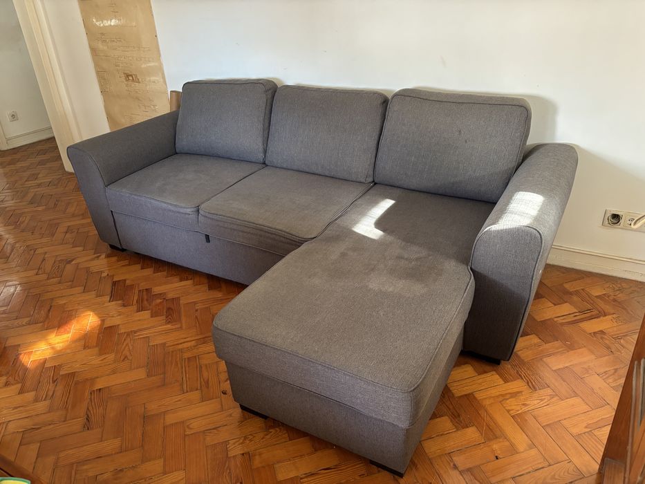 Sofá-cama Chaise Longue c/ Arrumação