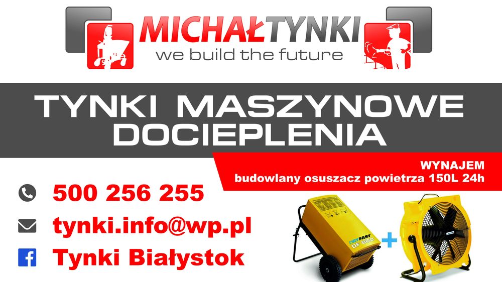 Tynki gipsowe dostepni od zaraz