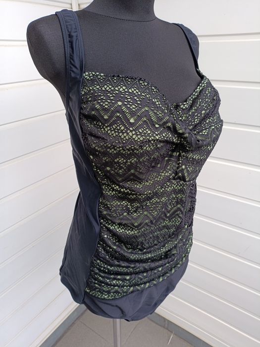 Czarny stój kąpielowy xxxl 50 duży plus size