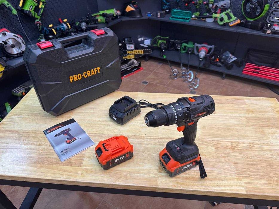 Шуруповерт Stromo 13 патрон + 2 Акумулятори 4.0Ah + Зарядка та кейс