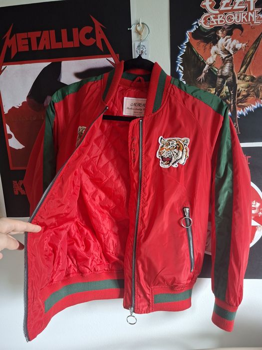 Kurtka bomberka wiatrówka retro vintage lata 80 czerwona highschool stranger things