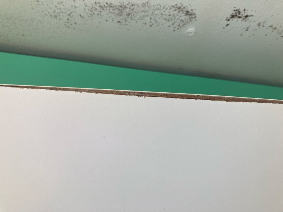 White laminate table + IKEA 5-drawer module64552763533443124