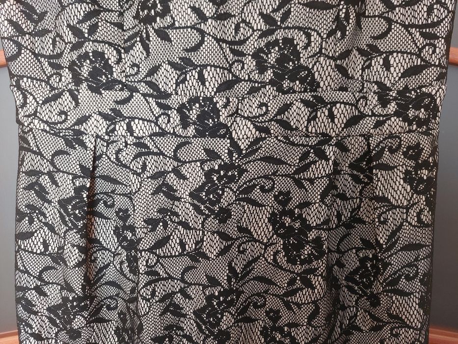Sukienka Orsay koronka  elegancka biała czarna  roz 42