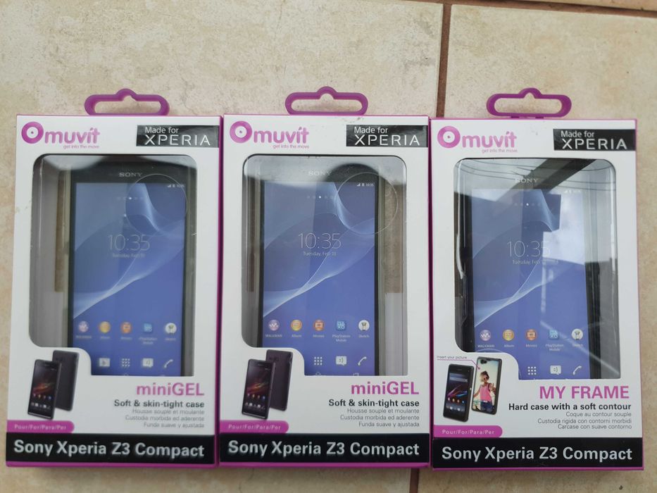 Xperia Z3 comp.+ 3 etui Muvit sprawny ale...