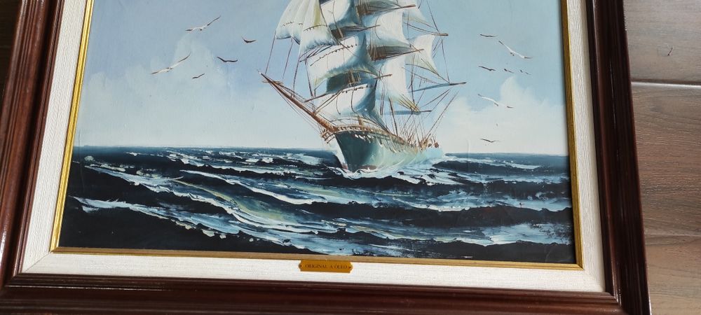 Quadro pintado á mão em tela