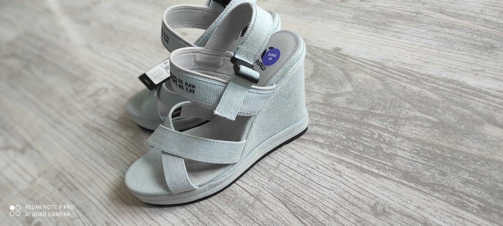 G-STAR RAW Nowe Sandały na koturnie Metki 40