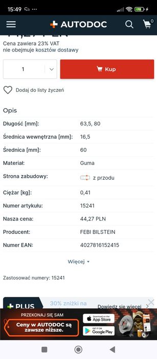 FEBI BILSTEIN 15241 Tuleja, łożyskowanie kabiny kierowcy