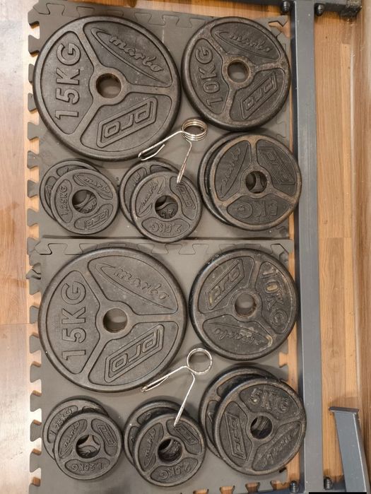 Siłownia - Gryf olimpijski + Obciążenie 85kg