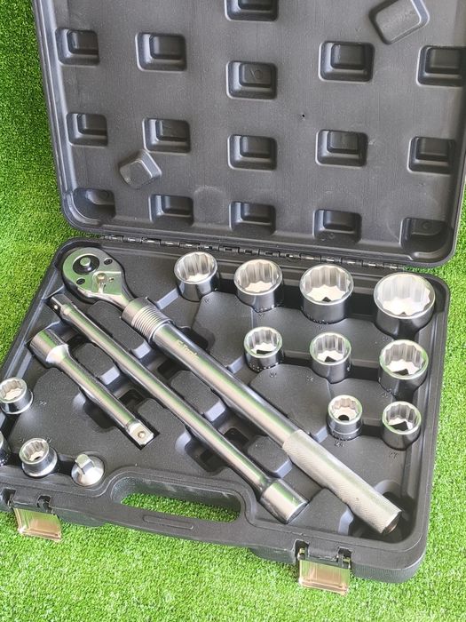 Conjunto roquete extensível 16pcs chaves do 19mm aos 50mm