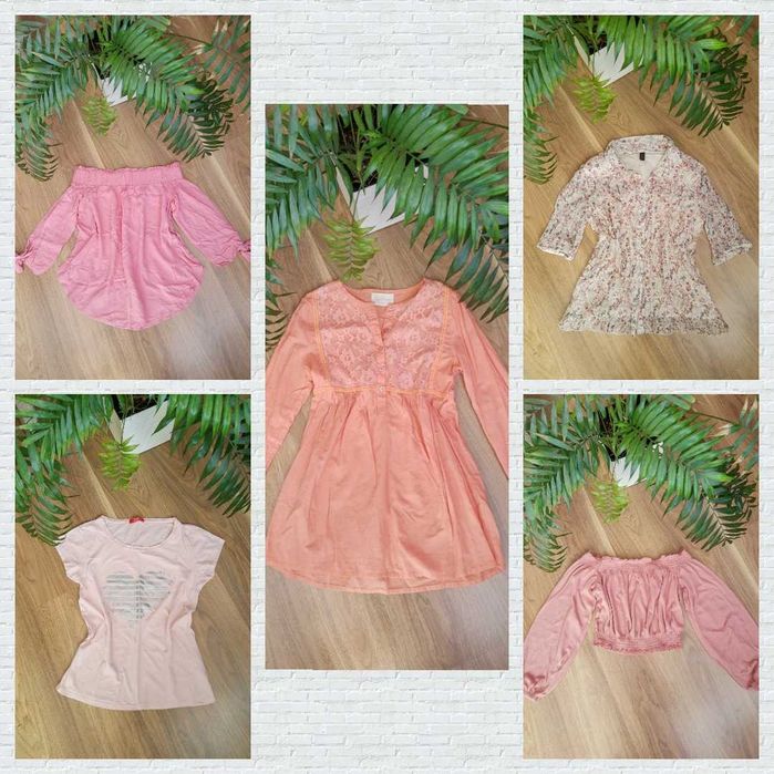 Zestaw 5 bluzek eleganckie t-shirt