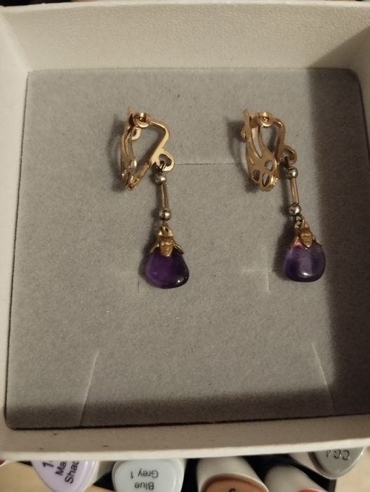 Kolczyki  z ametystem